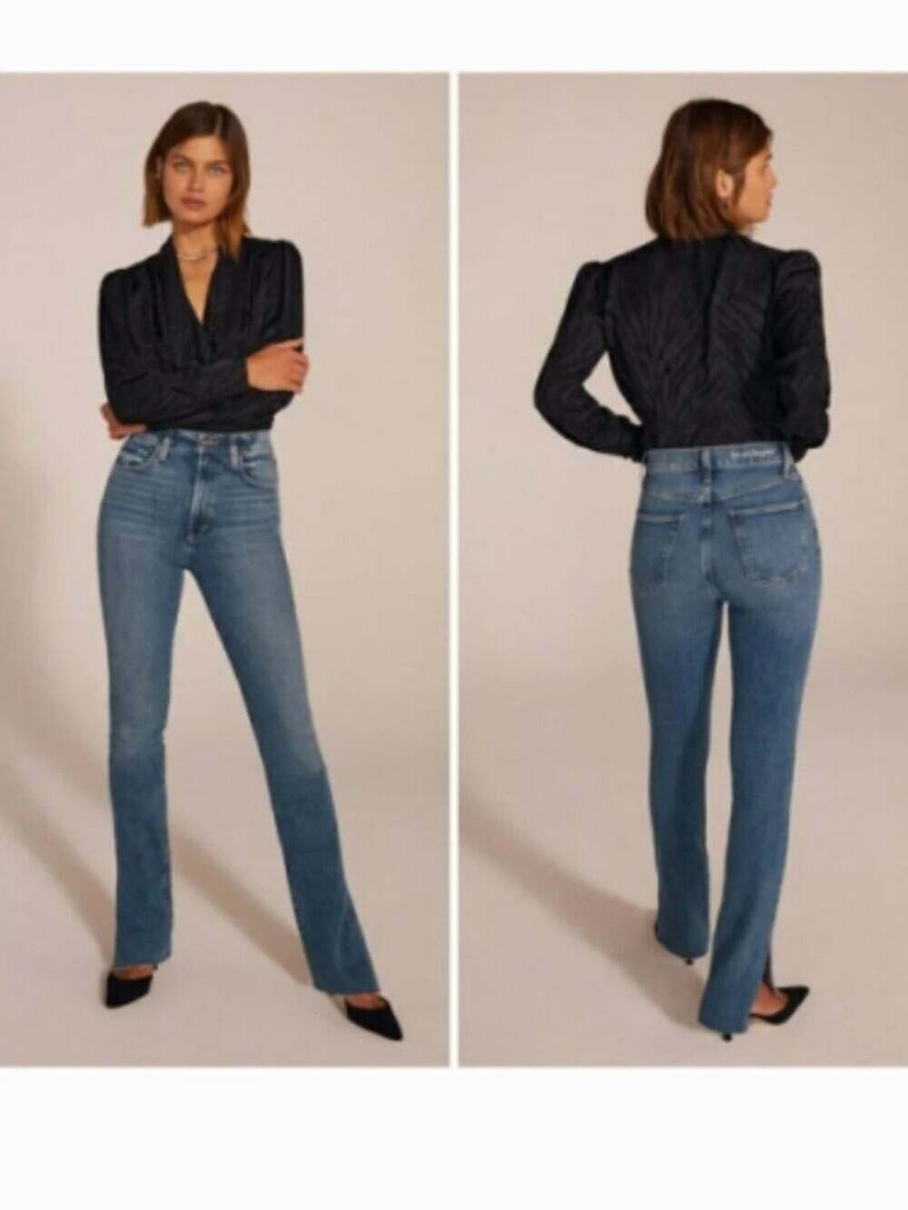 Favorite Daughter The Valentina Tower Cigarette Slit Hem High Rise Sz 29